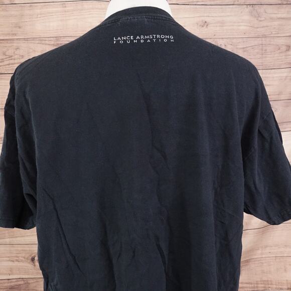 VINTAGE NIKE LIVESTRONG LANCE ARMSTRONG FOUNDATION Y2K 00s SILVER TAG TSHIRT XL - Picture 6 of 8